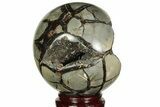 Polished Septarian Geode Sphere - Madagascar #215086-3
